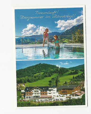 Werbe-AK St. Johann. Hotel Zinnkrügl Familie Mayr. Alpendorf 7.