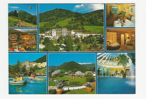 Werbe-AK St. Johann. Alpina Wellness & Sporthotel Familie Schwarz. Alpendorf 8.