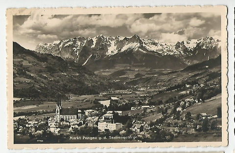 AK Markt Pongau gegen das Tennengebirge.