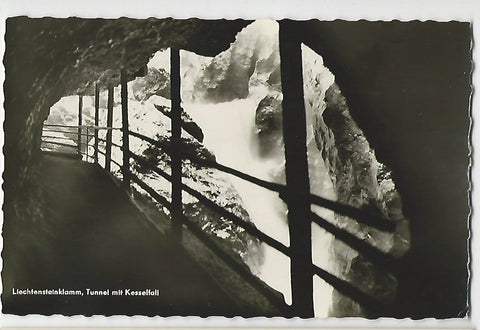 AK Liechtensteinklamm, Tunnel mit Kesselfall.
