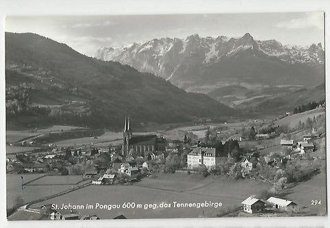 AK St. Johann im Pongau gegen das Tennengebirge.