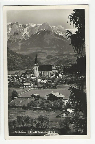 AK St. Johann im Pongau mit Tennengebirge.