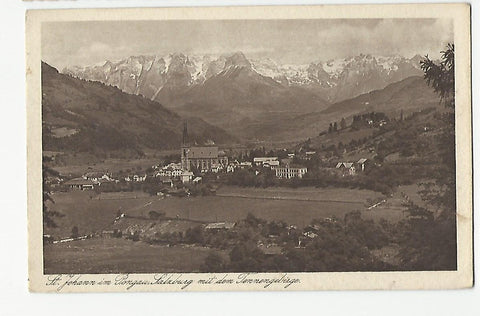 AK St. Johann im Pongau mit dem Tennengebirge. (1922)