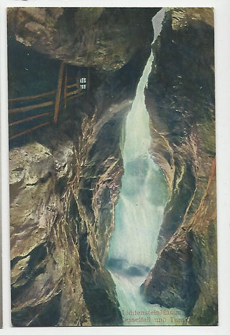 AK Liechtensteinklamm. Kesselfall und Tunnel.