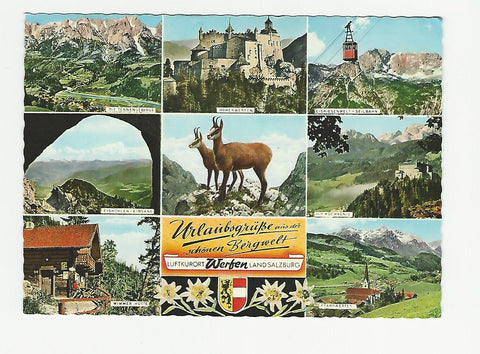 AK Werfen. Urlaubsgrüße aus der schönen Bergwelt.