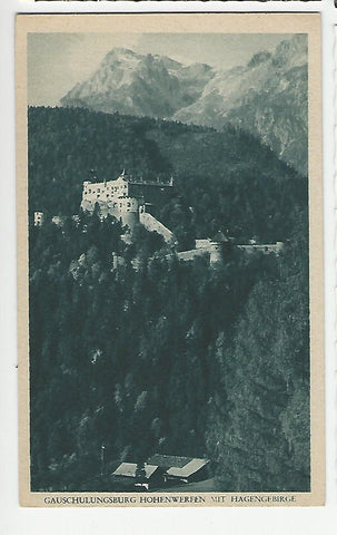 AK Gauschulungsburg Hohenwerfen mit Hagengebirge.
