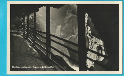 AK Liechtensteinklamm, Tunnel mit Kesselfall.