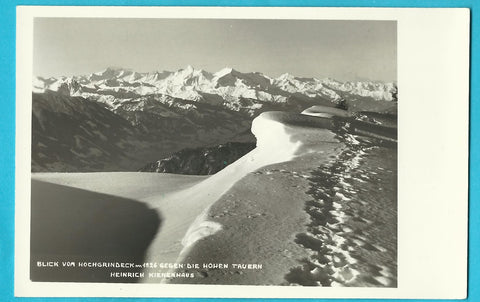 AK Blick vom Hochgrindeck gegen die hohen Tauern. Heinrich Kienerhaus.