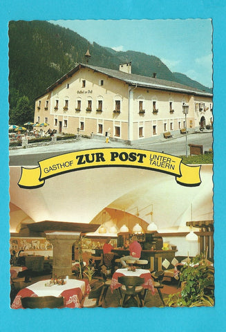 AK Untertauern. Gasthof Zur Post - Römerhalle. Bes. Fam. Kohlmayr.