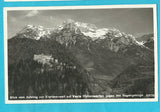 AK Blick vom Aufstieg zur Eisriesenwelt auf Veste Hohenwerfen gegen das Tennengebirge. (1930)