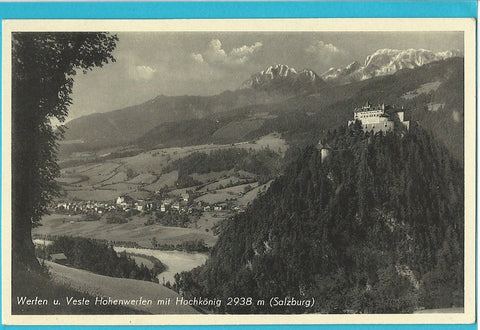 AK Werfen und Veste Hohenwerfen mit Hochkönig.