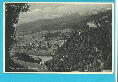 AK Werfen und Veste Hohenwerfen mit Hochkönig.