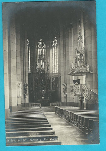AK St. Johann im Pongau. Inneres der Pfarrkirche.