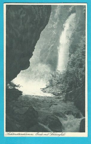 AK Liechtenstein-Klamm, Ende mit Schleierfall.