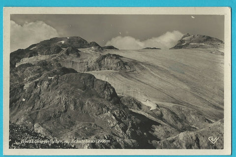 AK Hochköniggletscher mit Schutzhaus.