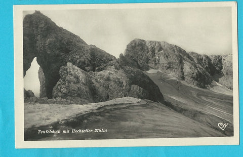 AK Teufelsloch mit Hochseiler.