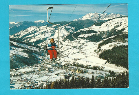 AK Wagrain. Griesskareck Sessellift mit Hochkönig.