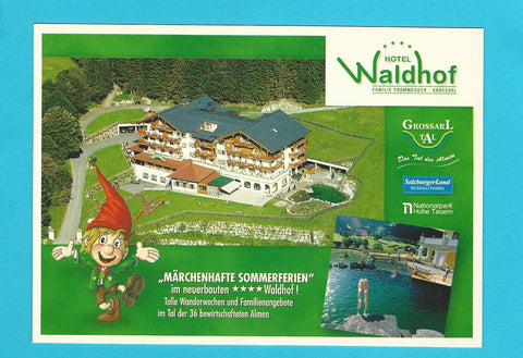 Werbe-AK Grossarl 272. Hotel Waldhof Familie Prommegger.