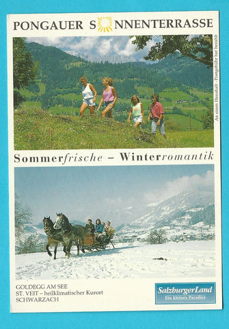 Werbe-AK Pongauer Sonnenterrasse. Goldegg am See. St. Veit. Schwarzach.