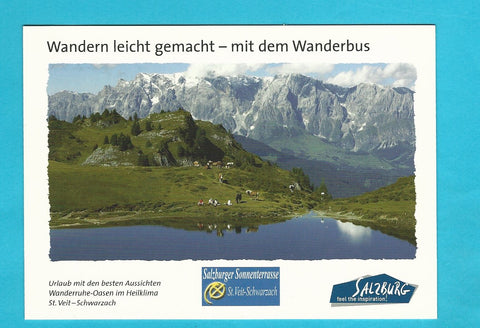 Werbe-AK Salzburger Sonnenterrasse St. Veit/Schwarzach. Markt 1. Schwarzach.