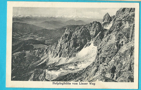 AK Hofpürglhütte vom Linzer Weg.