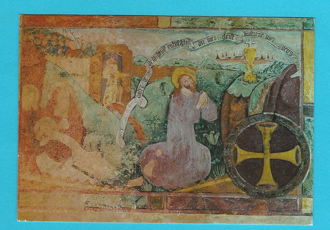 AK Badgastein. St. Nikolaus-Kirche. Fresko Christus am Ölberg.