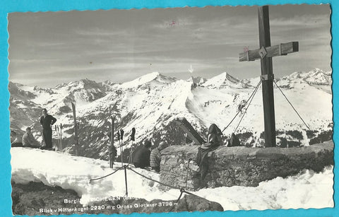 AK Badgastein. Berglift Reicheben. Blick v. Hüttenkogel mit Großglockner.