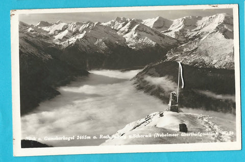 AK Blick vom Gamskarkogel auf Rathausberg u. Schareck (Nebelmeer über Badgastein)