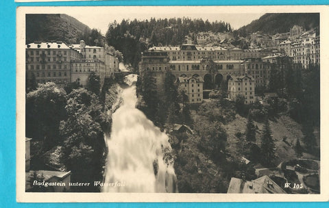AK Badgastein unterer Wasserfall.
