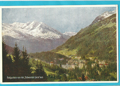 AK Badgastein von der Schwarzen Liesl aus.
