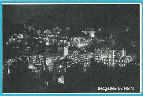 AK Badgastein bei Nacht.