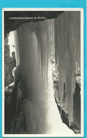 AK Liechtensteinklamm im Winter. (1933-34)