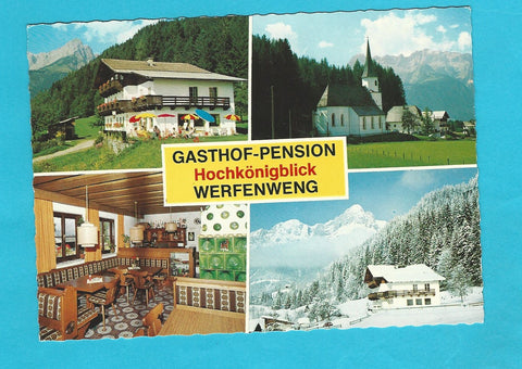 AK Werfenweng. Gasthof Pension Hochkönigblick. Besitzer: Familie Weißacher.
