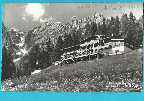AK Rupertihaus mit Manndlwand.
