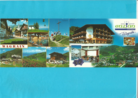 Doppel-AK Wagrain, Hotel Gasthof Enzian. Grubstraße 2.