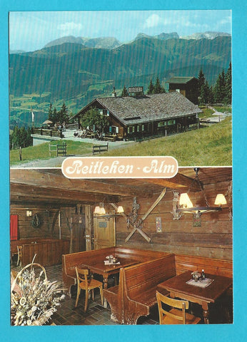 AK Eben 18. Jausenstation Reitlehen-Alm. R. u. M. Schneider.