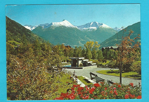 AK Thermalbad Hofgastein. Kurpark gegen Graukogel.