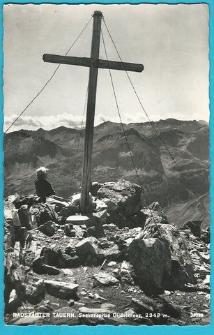 AK Radstädter Tauern. Seekarspitze Gipfelkreuz.