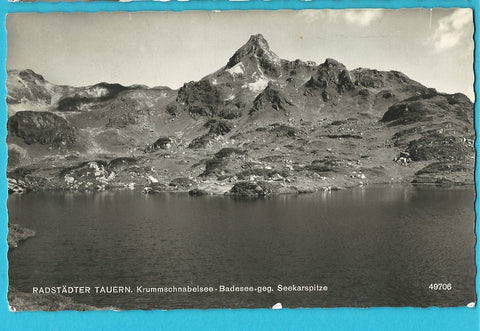 AK Radstädter Tauern. Krummschnabelsee - Badesee gegen Seekarspitze. (1960)