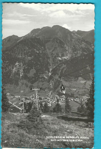AK Bad Hofgastein. Schlossalm Berglift.
