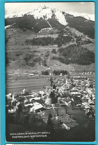 AK Bad Hofgastein. Schlossalm Berglift. (1956)