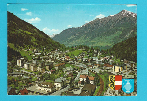AK Bad Gastein. Ortsteil ober dem Wasserfall gegen Hochkönig.