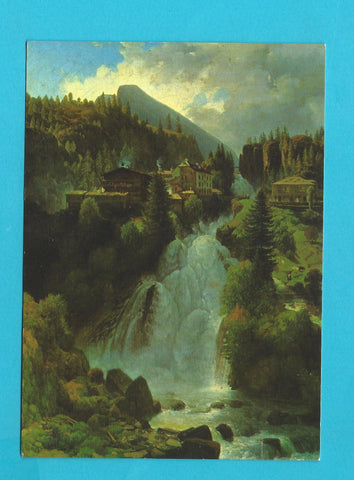 AK Wildbad Gastein um 1837. Ölbild von Thomas Ender aus dem Gasteiner Museum.
