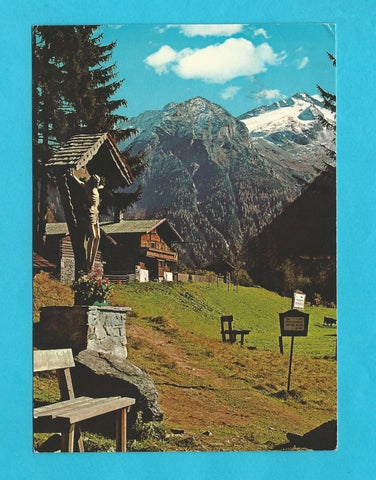AK Bad Gastein. Luis-Trenker-Kreuz am Malerwinkel beim Hoteldorf Grüner Baum.
