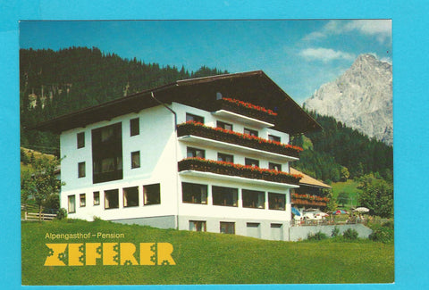 AK Filzmoos. Hachau 42. Alpengasthof Zeferer. Besitzer: Fam. Laubichler. Zustand: gut.