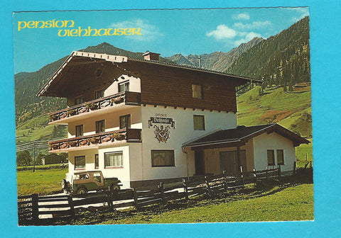 AK Großarl, Bach 68. Pension Viehhauser. Familie Viehauser.