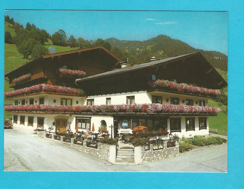 AK Großarl, Unterberg 83. Hotel Edelweiss. Familie Peter Hettegger.