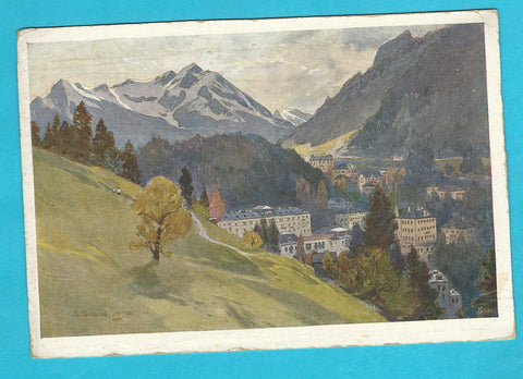 AK Badgastein. Blick oberhalb der Kaiserpromenade.