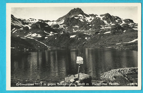 AK Grünwaldsee gegen Seekarspitze. Radstädter Tauern. (1942)