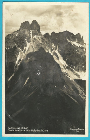 AK Dachsteingebirge - Bischofsmütze und Hofpürglhütte.